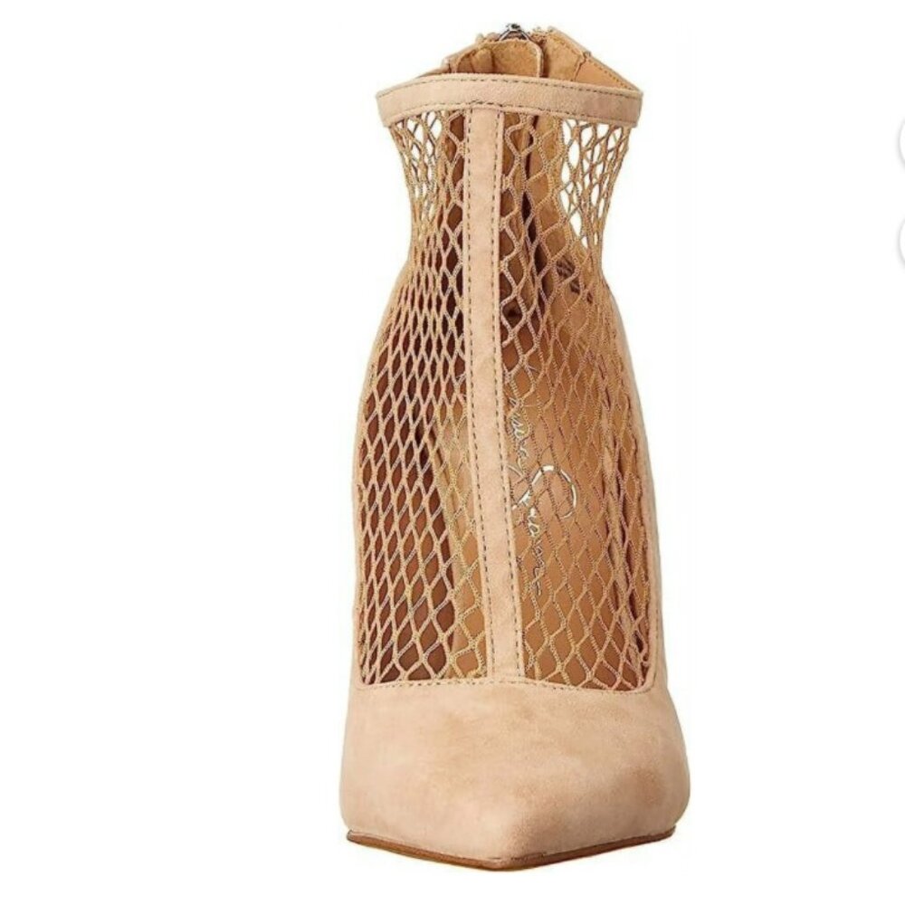 JESSICA SIMPSON WICASA ALMOND FISHNET HEEL
